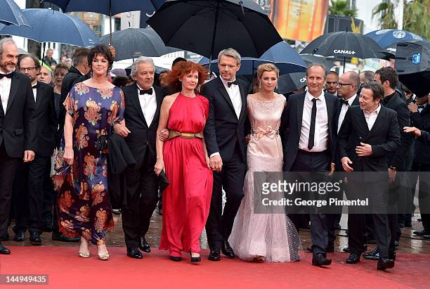 Actors Anny Duperey, Pierre Arditi, Sabine Azema, Lambert Wilson, Anne Consigny, Hippolyte Girardot and Mathieu Amalric attend the "Vous N'avez...