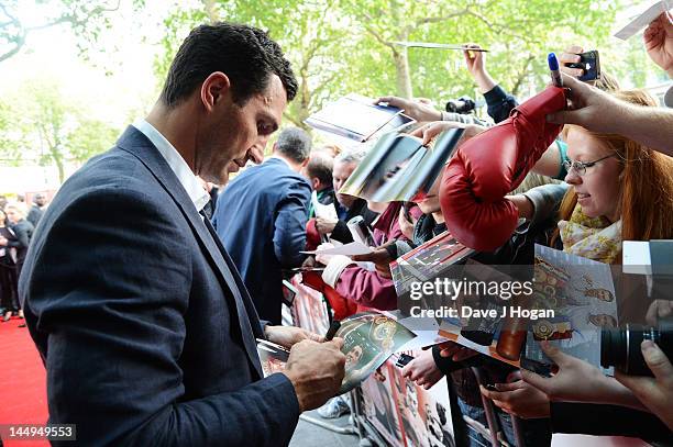 Wladimir Klitschko attends the UK premiere of Klitschko at The Empire Leicester Square on May 21, 2012 in London, England.