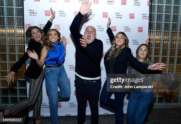 Patricia Fernandez de la Cruz, Carlota Andres, Jose Andres, Ines Andres and Lucia Andres attend José Andrés and Family in Spain D+ Series reception...