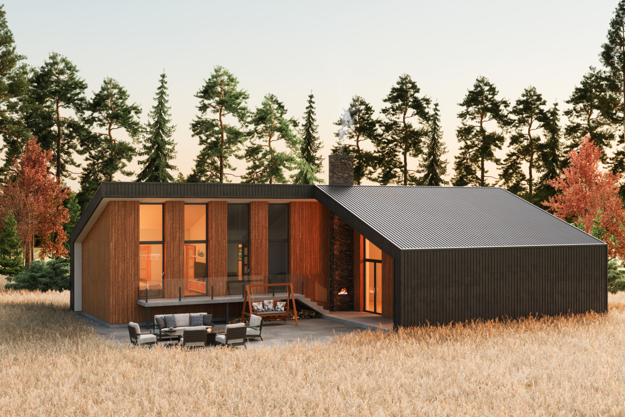 modern timber house