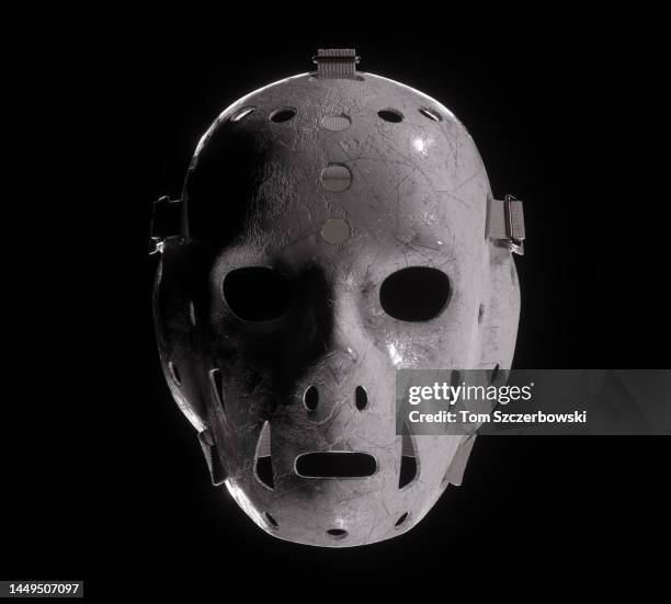 vintage hockey goalie mask - london ontario stock pictures, royalty-free photos & images