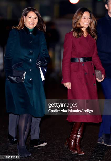 Carole Middleton and Pippa Middleton attend the 'Together at Christmas' Carol Service at Westminster Abbey on December 15, 2022 in London, England....