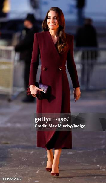Catherine, Princess of Wales attends the 'Together at Christmas' Carol Service at Westminster Abbey on December 15, 2022 in London, England....