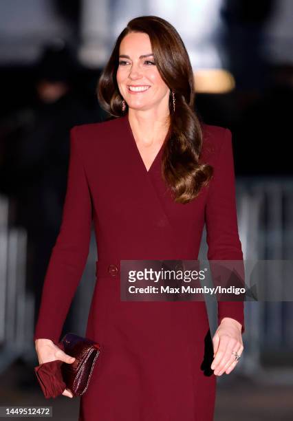 Catherine, Princess of Wales attends the 'Together at Christmas' Carol Service at Westminster Abbey on December 15, 2022 in London, England....