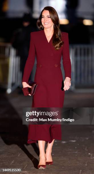 Catherine, Princess of Wales attends the 'Together at Christmas' Carol Service at Westminster Abbey on December 15, 2022 in London, England....