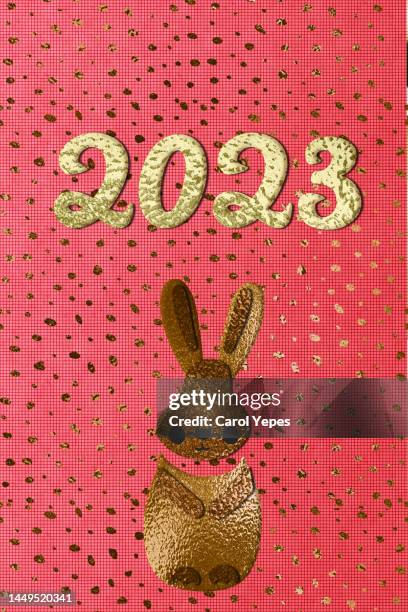 rabbit chinese new year - 2018 chinese new year stock pictures, royalty-free photos & images