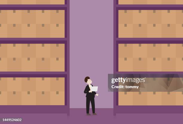 ilustrações de stock, clip art, desenhos animados e ícones de over inventory - obter inventário