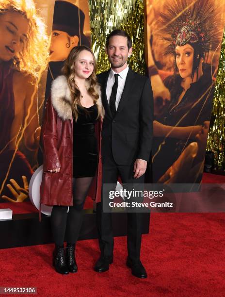 Ruby Sweetheart Maguire, Tobey Maguire arrives at the "Babylon" Global Premiere Screening at Academy Museum of Motion Pictures on December 15, 2022...