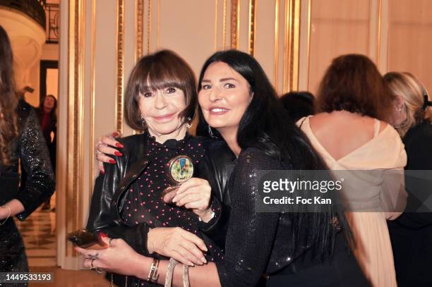 Danielle Evenou and Sylvie Ortega Munos attend Michael Zingraf Party At Hotel De Crillon on December 15, 2022 in Paris, France.