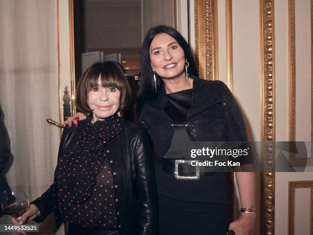 Danielle Evenou and Sylvie Ortega Munos attend Michael Zingraf Party At Hotel De Crillon on December 15, 2022 in Paris, France.