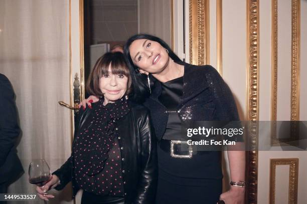 Danielle Evenou and Sylvie Ortega Munos attend Michael Zingraf Party At Hotel De Crillon on December 15, 2022 in Paris, France.