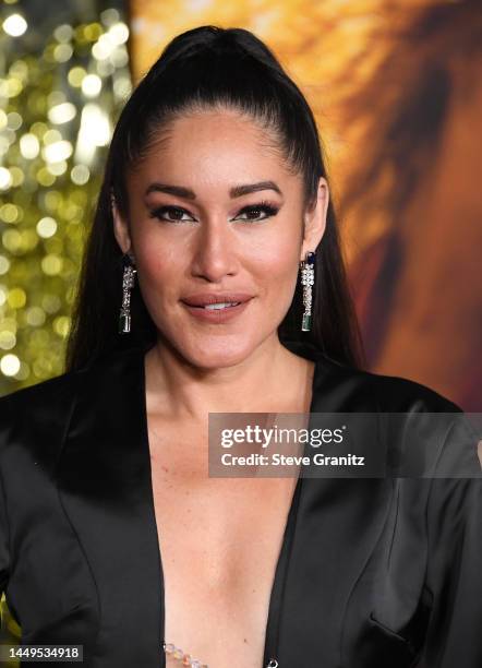 Orianka Kilcher arrives at the "Babylon" Global Premiere Screening at Academy Museum of Motion Pictures on December 15, 2022 in Los Angeles,...