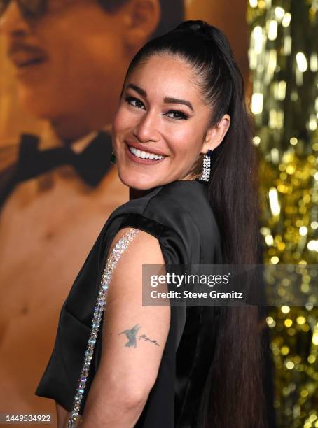 Orianka Kilcher arrives at the "Babylon" Global Premiere Screening at Academy Museum of Motion Pictures on December 15, 2022 in Los Angeles,...