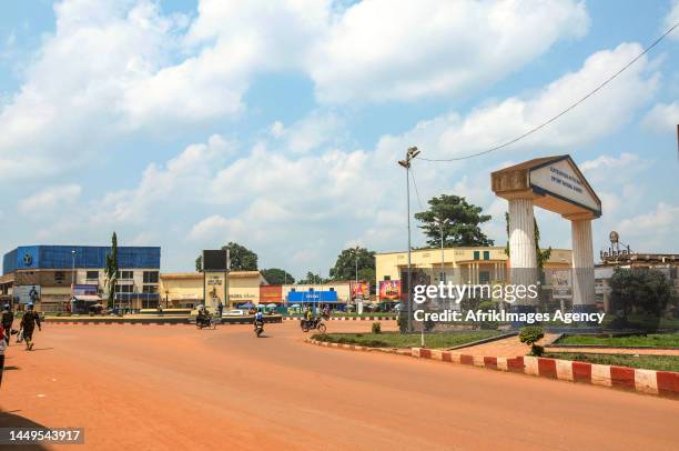 View of a roundabout in downtown Bangui, the capital of the Central African Republic, on June 11, 2022.