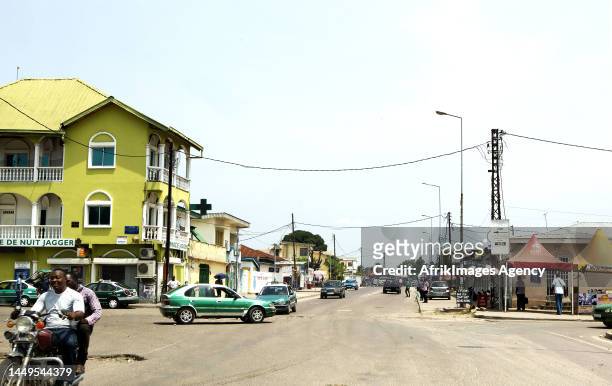 View of a street in Brazzaville, the capital of Congo, on February 16, 2018.