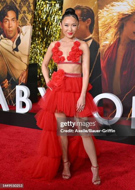 Li Jun Li attends the "Babylon" Global Premiere Screening at Academy Museum of Motion Pictures on December 15, 2022 in Los Angeles, California.