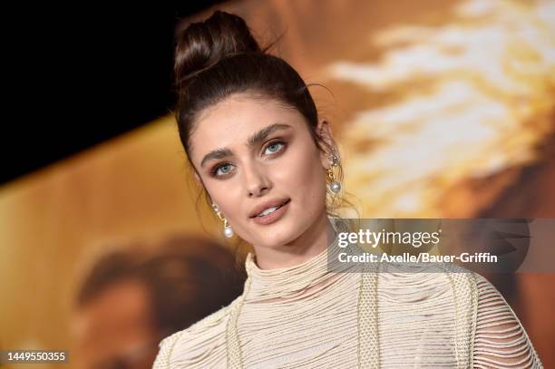 Taylor Hill attends the "Babylon" Global Premiere Screening at Academy Museum of Motion Pictures on December 15, 2022 in Los Angeles, California.