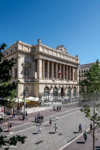 Marseille : Palais de la Bourse, Stock Exchange building, CCIAMP , created in 1849 by architect Pascal Coste.