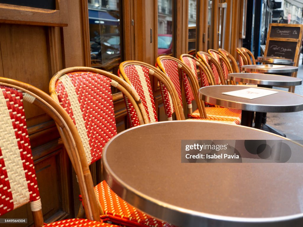 Detail of Bistro in Paris, France