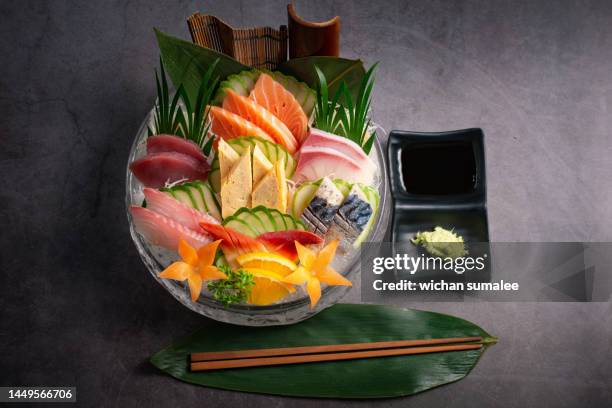 sashimi plate - sashimi stock pictures, royalty-free photos & images