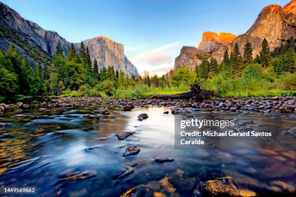 el capitan and half dome - california valley stock pictures, royalty-free photos & images