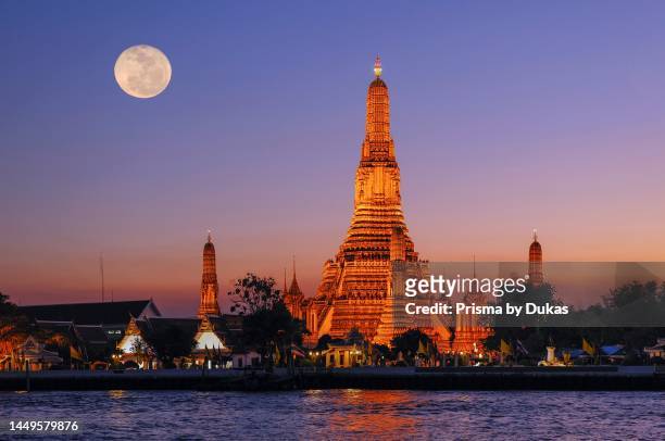 Wat Arun and Chao Phraya River, Bangkok.