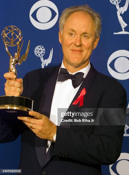 Emmy Winner John Lithgow backstage at the Emmy Awards Show, September 14,1997 in Pasadena, California.