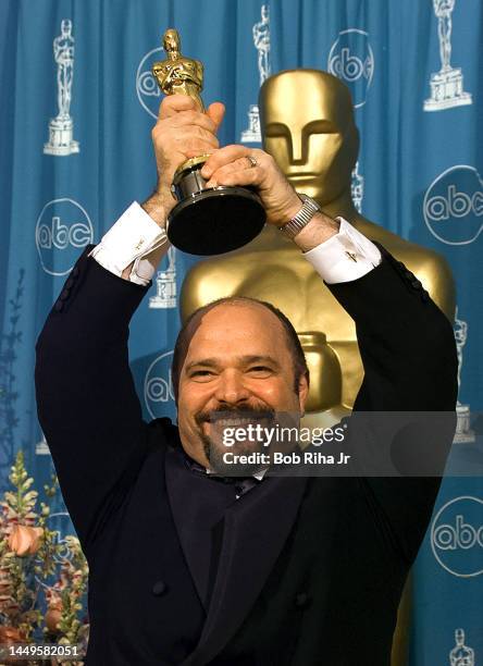 Oscar Winner Anthony Minghella for Best Director at Academy Awards, March 24, 1997.