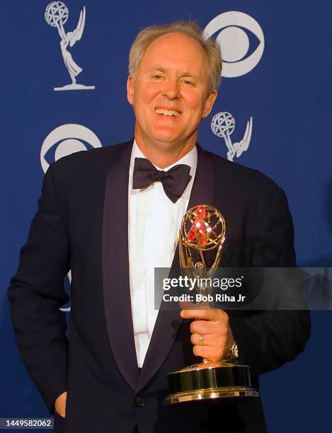 Emmy Winner John Lithgow backstage at the Emmy Awards Show, September 14,1997 in Pasadena, California.