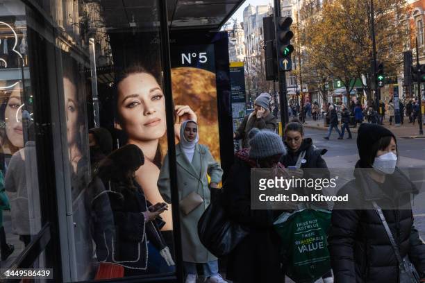 Shoppers on Oxford Street on December 16, 2022 in London, England. Black Friday and Christmas shopping failed to increase the UK's retail sales in...