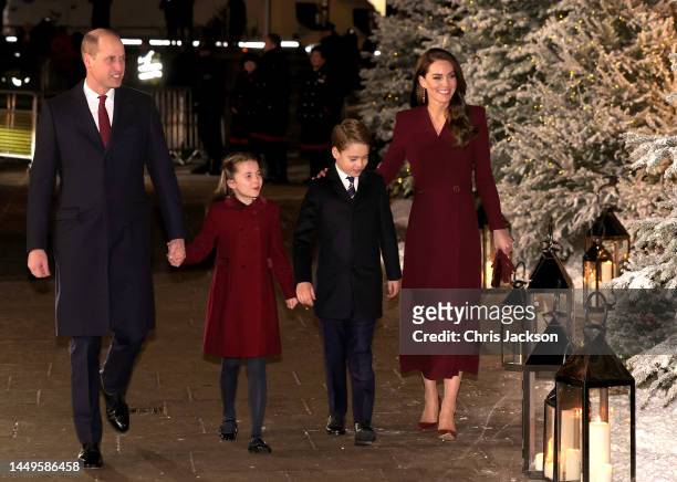 Prince William, Prince of Wales, Princess Charlotte of Wales and Prince George of Wales and Catherine, Princess of Wales attend the 'Together at...