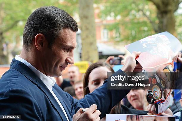 Wladimir Klitschko attends the UK premiere of Klitschko at The Empire Leicester Square on May 21, 2012 in London, England.