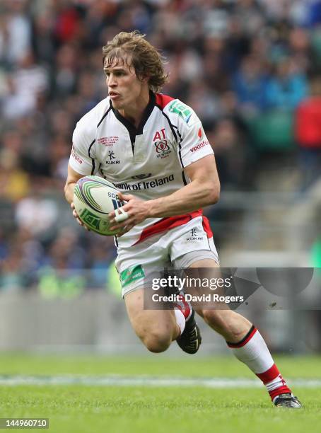 Andrew Trimble of Ulster in action during the Heineken Cup Final between Leinster and Ulster at Twickenham Stadium on May 19, 2012 in London, United...