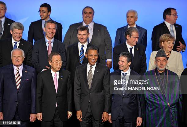 Heads of Sate and Government pose following their meeting on Afghanistan in Chicago, Illinois, during the NATO 2012 Summit May 21, 2012 . : President...
