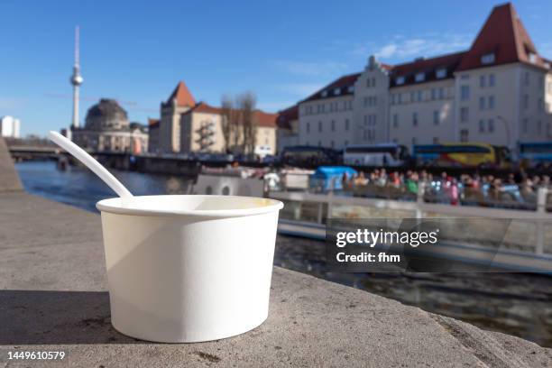 sundae with berlin skyline (germany) - museum of ice cream stock-fotos und bilder