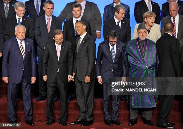 Heads of Sate and Government pose following their meeting on Afghanistan in Chicago, Illinois, during the NATO 2012 Summit May 21, 2012 . : President...