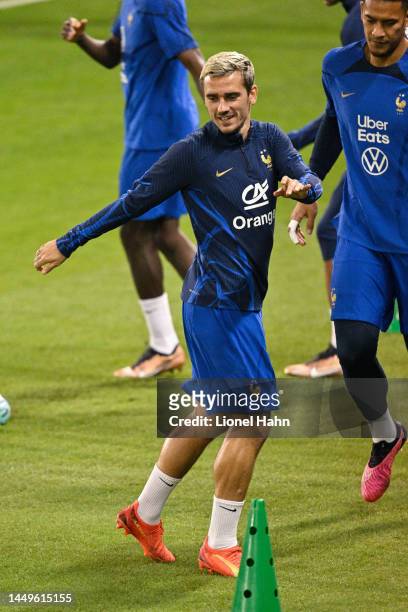 Antoine Griezmann of France during the France National Team Training Session at Al Sadd SC on December 16, 2022 in Doha, Qatar.