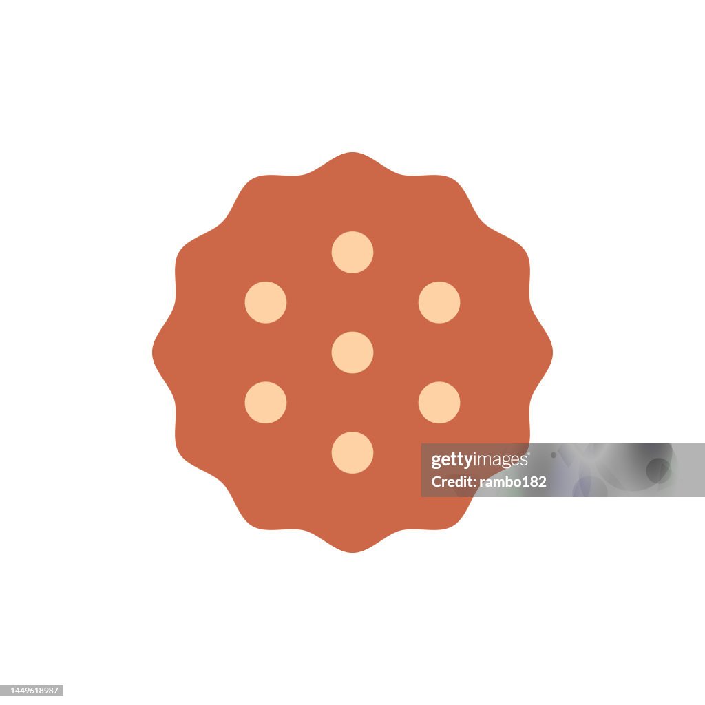 Christmas Cookie Flat Design Style Vector Icon. Pixel Perfect. For Mobile and Web.