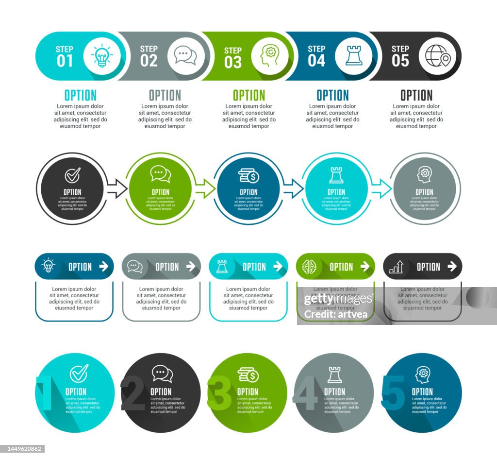 Satz von Infografik-Element