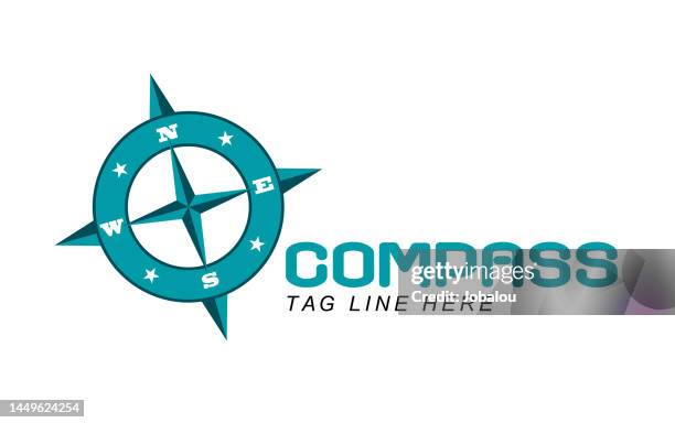 illustrations, cliparts, dessins animés et icônes de compass symbol design concept de marque nautique - compas à pointes sèches