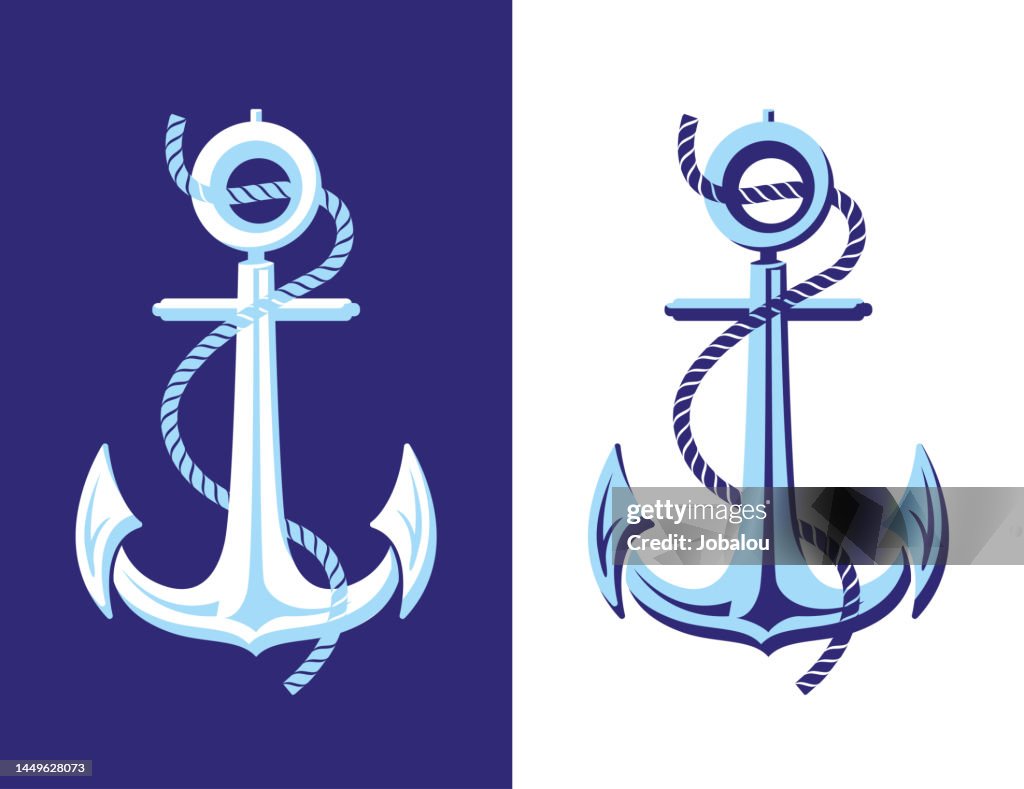 Anchor With Rope Nautical Anchor With Rope High-Res Vector Graphic - Getty Images