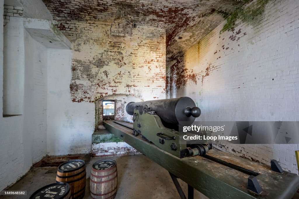 Defensive cannon at Alcatraz Island Prison
