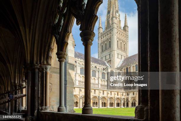 Spring afternoon at Norwich Cathedral.