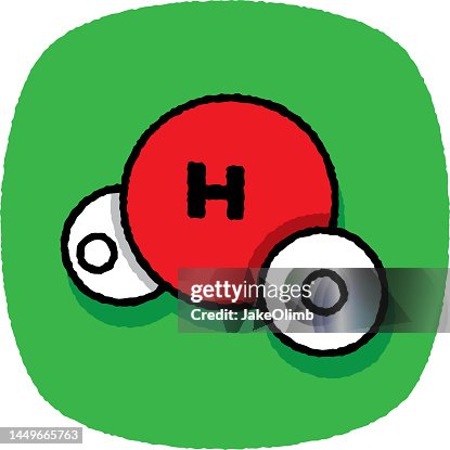 H2o2 Molecule Animation H2o Molecule Doodle 7 High-Res Vector Graphic - Getty Images