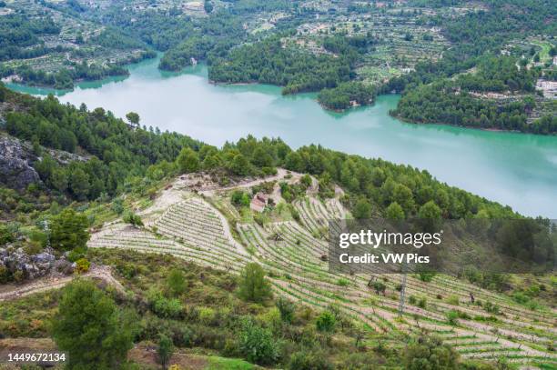 Guadalest river in El Castell de Guadalest, Alicante, Spain.