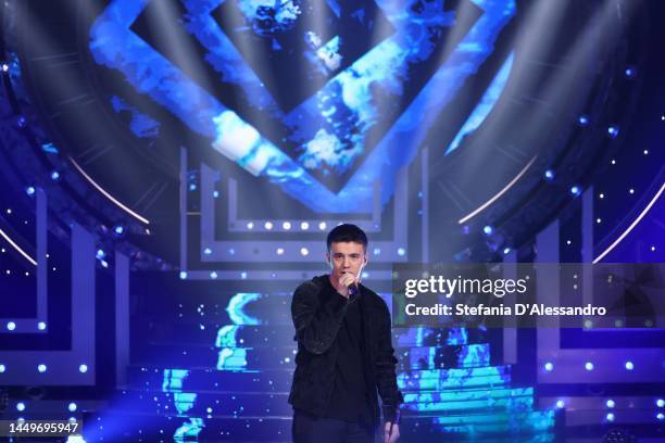 Will performs at Sanremo Giovani 2022 at Casinò di Sanremo on December 16, 2022 in Sanremo, Italy.