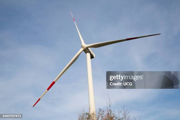 Wind Turbines. Wind Farm of Scansano. Montepo Castle. Scansano. Province of Grosseto. Tuscany. Italy. Europe Pale Eoliche. Parco Eolico di Scansano....