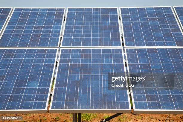 Solar Panels. Solar Power Plant. Area of Vulci. Province of Viterbo. Lazio. Italy. Europe Pannelli Solari. Centrale Elettrica A Pannelli Solari. Zona...