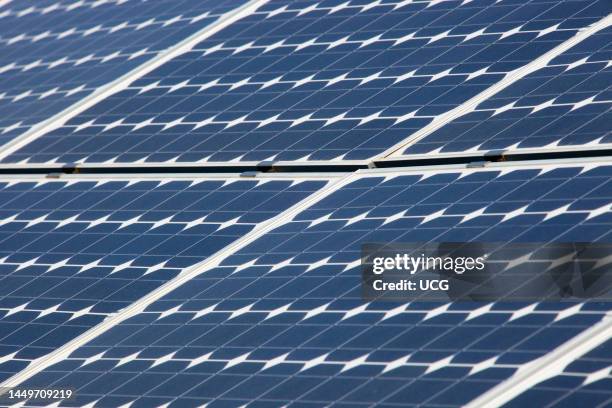 Solar Panels. Solar Power Plant. Area of Vulci. Province of Viterbo. Lazio. Italy. Europe Pannelli Solari. Centrale Elettrica A Pannelli Solari. Zona...