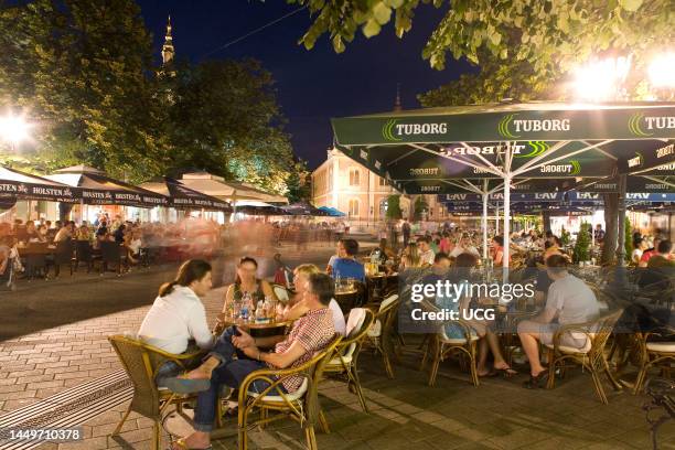 Europe. Serbia. Vojvodina. Novi Sad. Old Town By Night. Pedestrian Zone. Zmaj Jovina Steet. Night Life Europa. Serbia. Volvodina. Novi Sad. Citta...